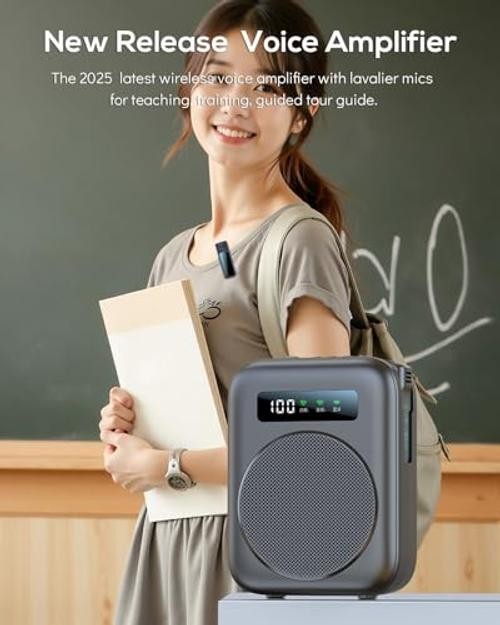 2025 New Upgraded Voice Amplifier Wireless Microphone, Portable Voice