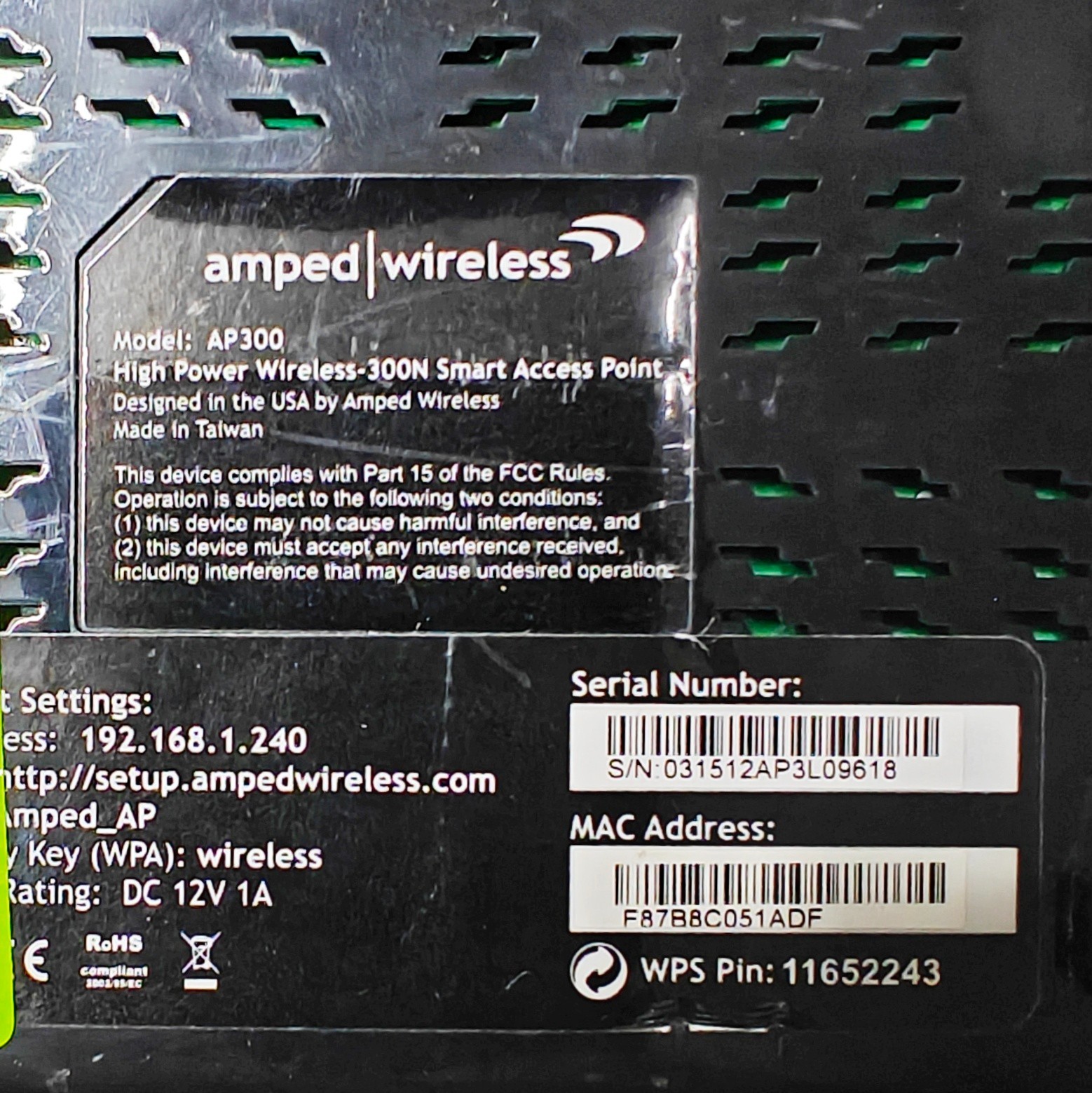 AMPED AP300 HIGH POWER Wireless-N Access Point