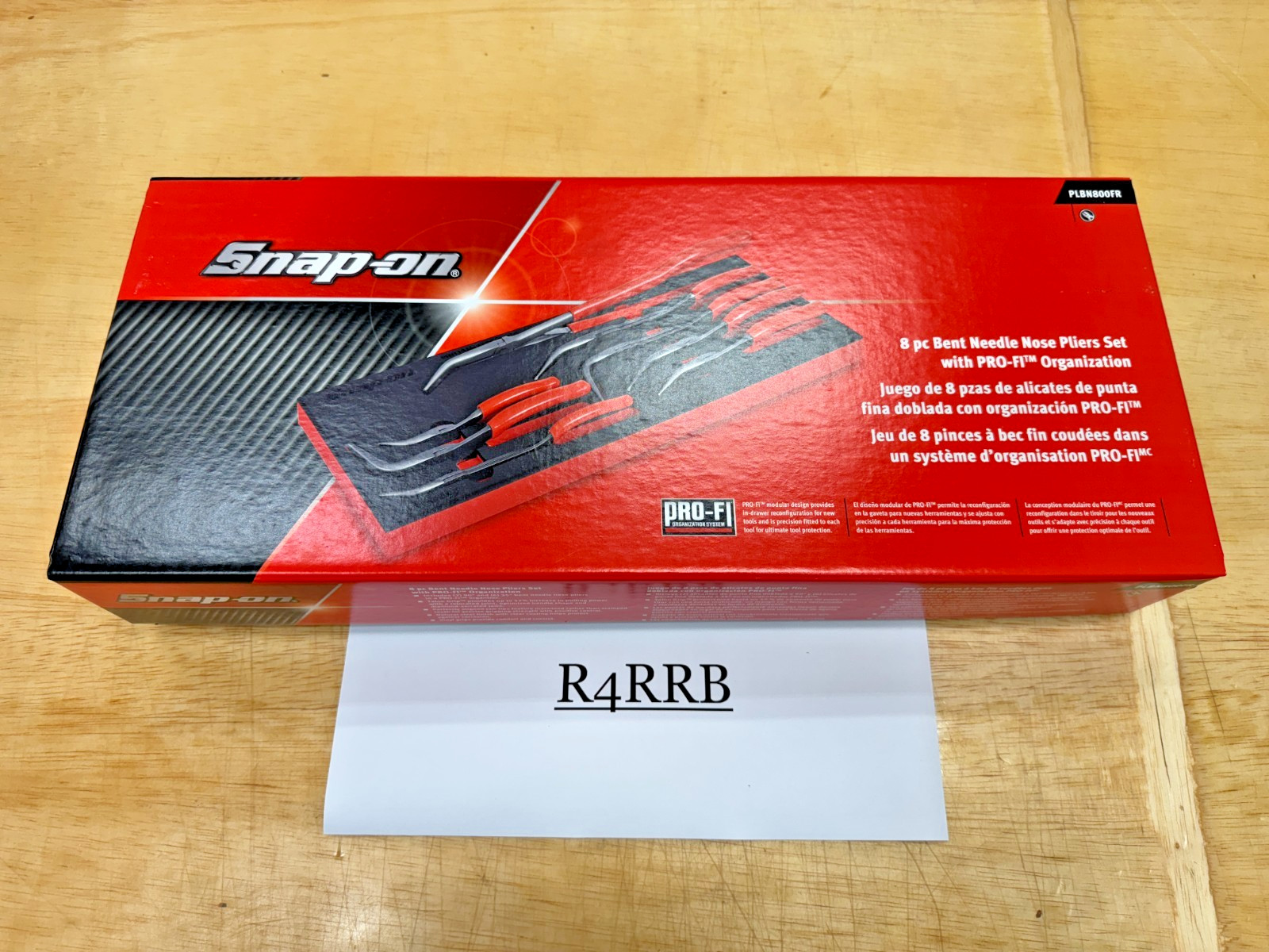 Snap-on Tools USA NEW RED 8pc Master Bent Needle Nose Pliers Foam Set PLBN800FR