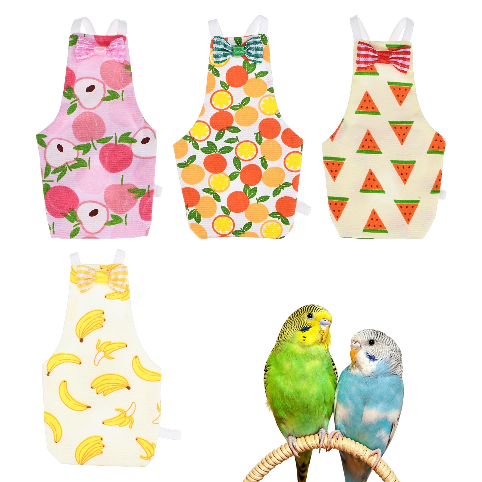 1-Set Bird Diapers Washable Flight Suit, Pet Parrot Nappy [Multicolor, L]