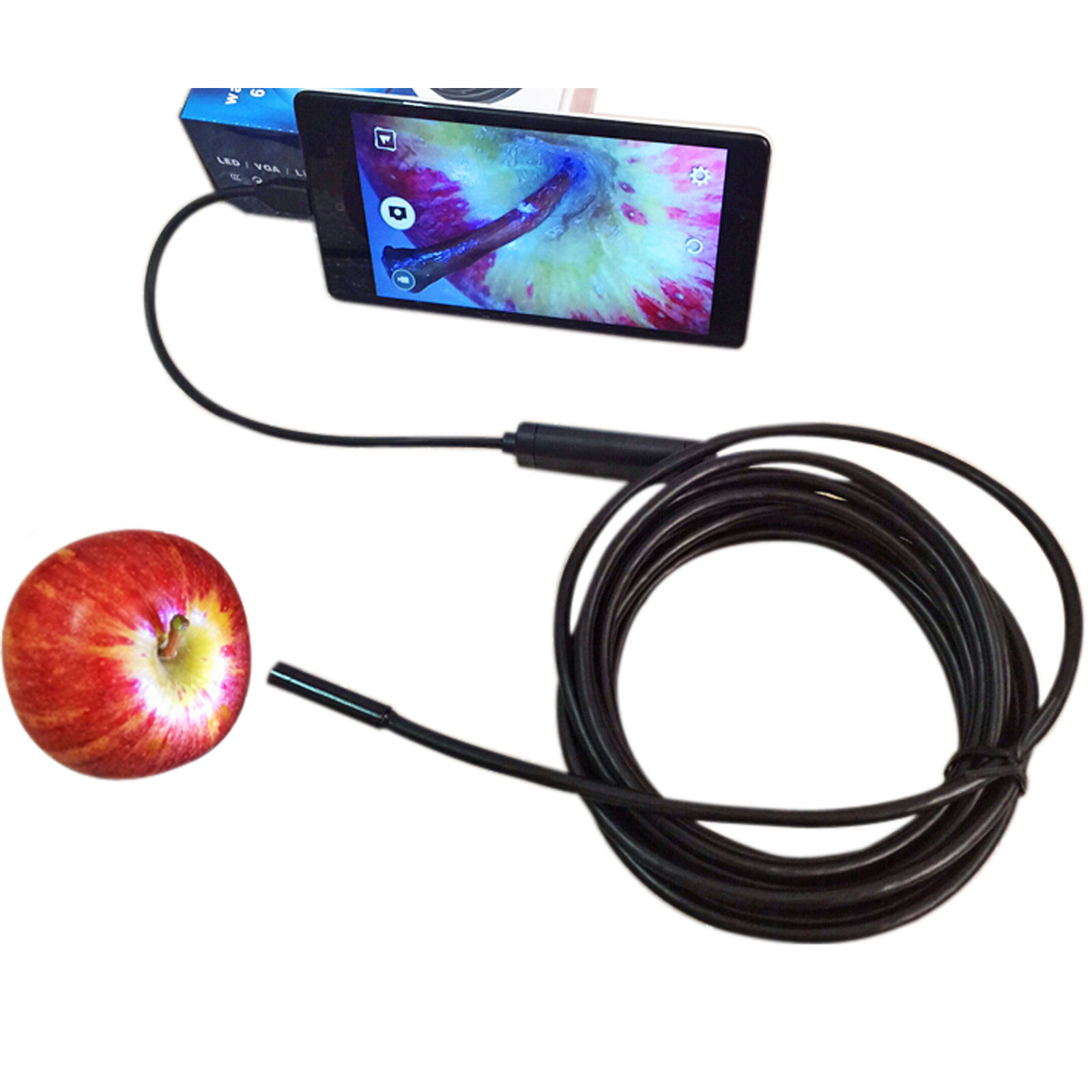5M Mini Android HD Endoscope Waterproof Tube Camera 6 LED Micro USB Borescope US