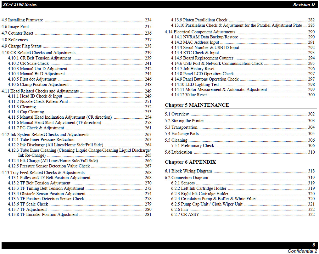 Epson F2100 Printer Service Manual
