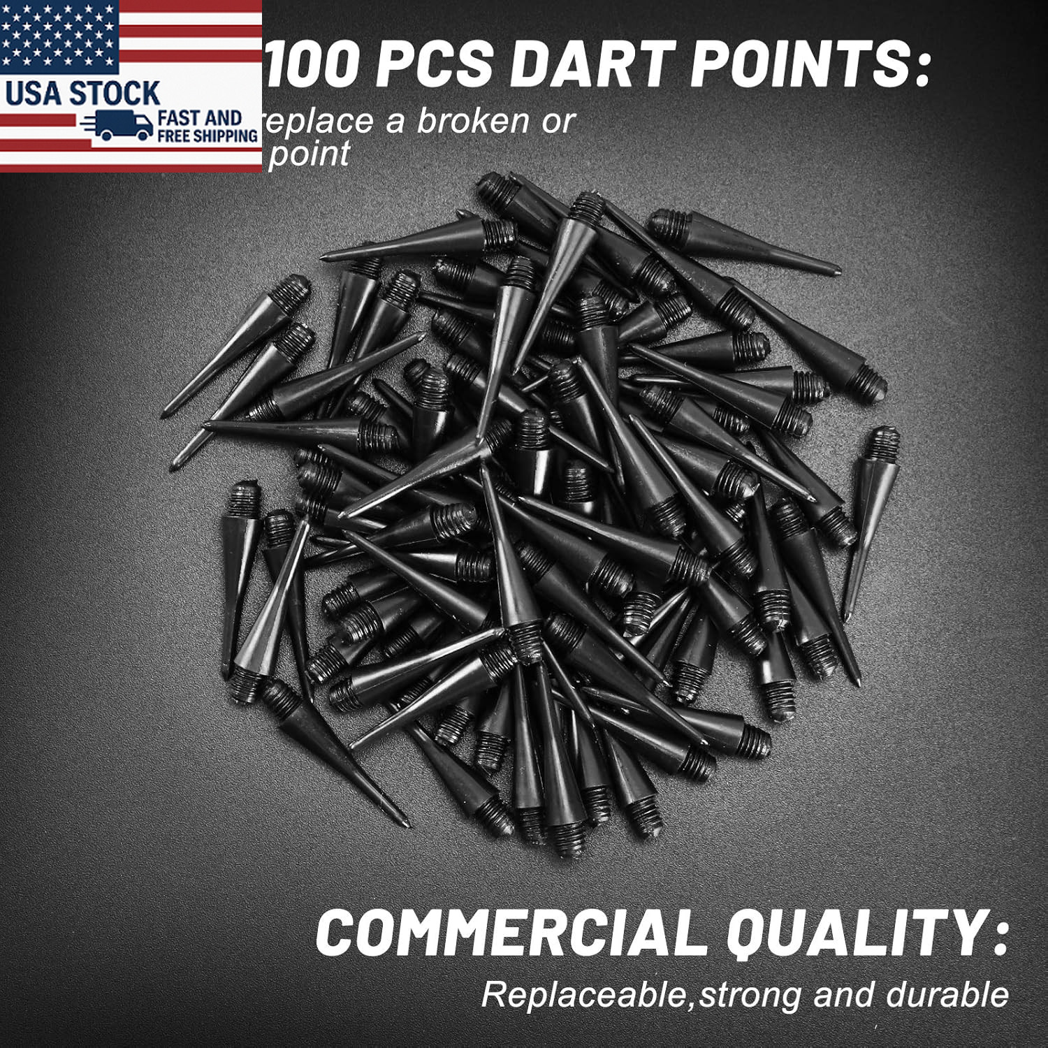 12 Pcs Soft Tip Darts Bar Dart Plastic Tip Darts Set Attach Extra 100 Black