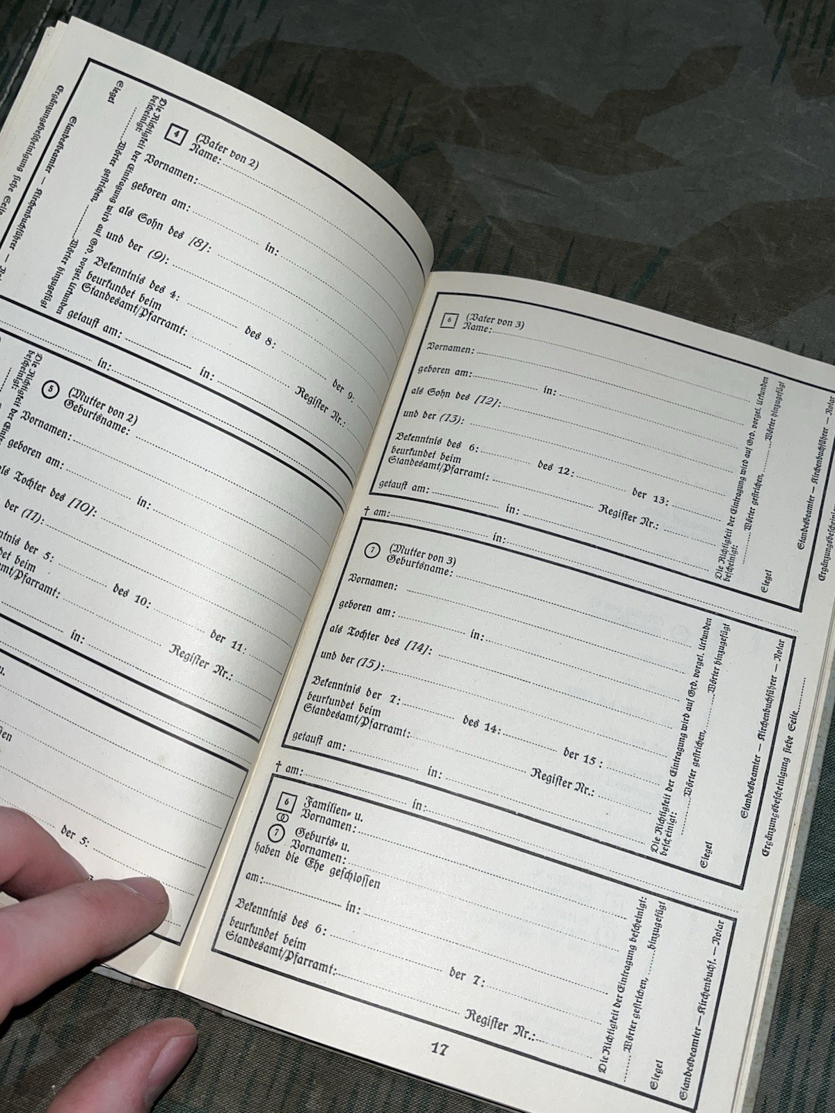 WW2 German Original Ahnenpas Ancestry Passbook #1