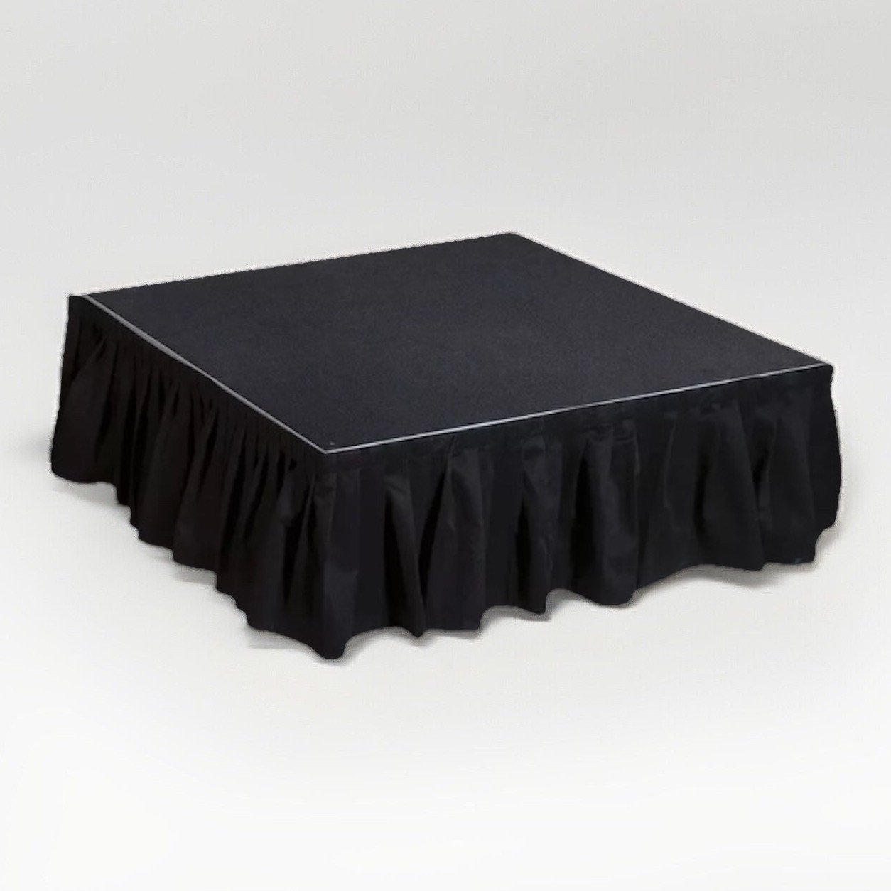IntelliStage ISSK8X8 Black Pleated Stage Skirt 8 METER Wide 8 CM Tall
