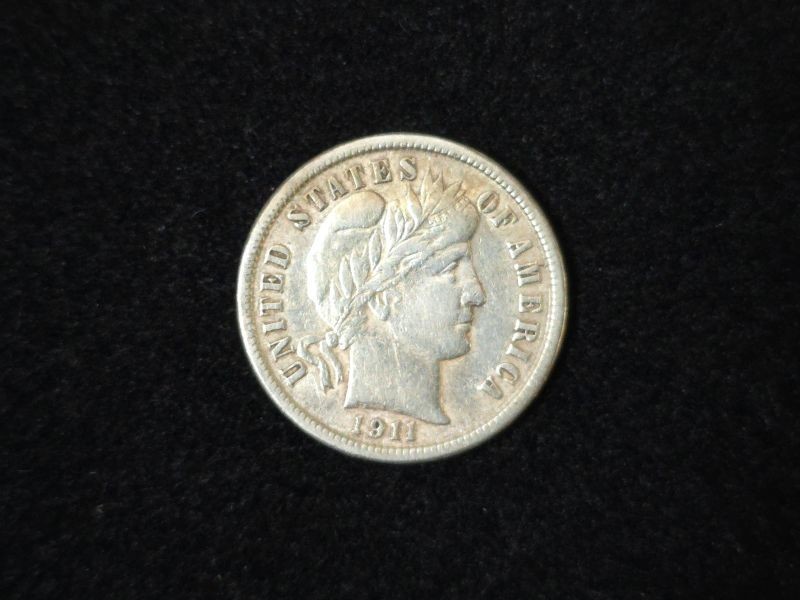 1911 Barber Silver Dime Extremely Fine 1201221