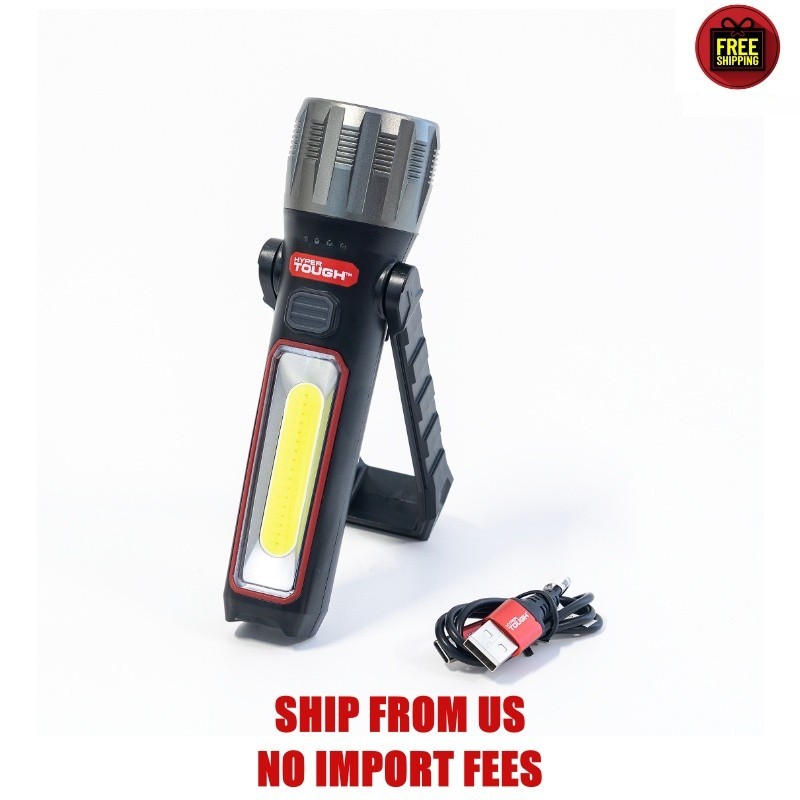 Hyper Tough 500 Lumens Portable Multi-Use LED Work Light with Folding Stand and