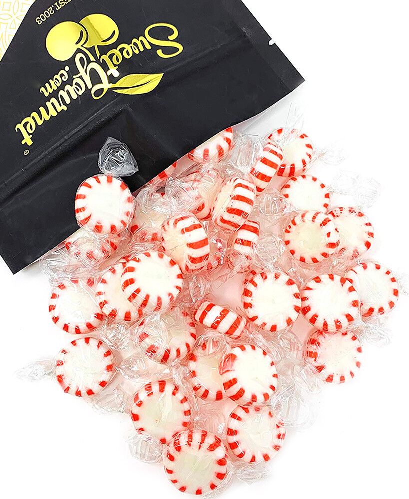 Arcor Peppermint Premium Hard Candy | Red White Center Mint Starlight Candies |