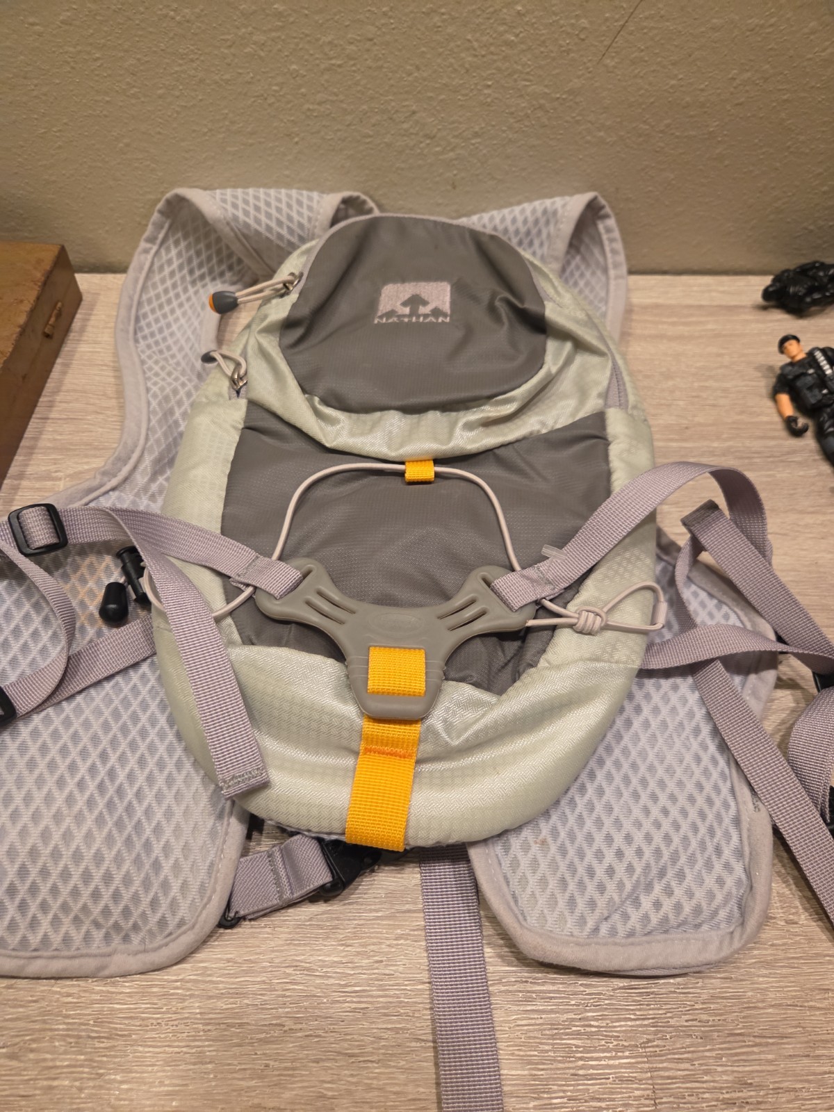 Nathan Hydration Backpack Gray Running Hiking No Bladder Stains