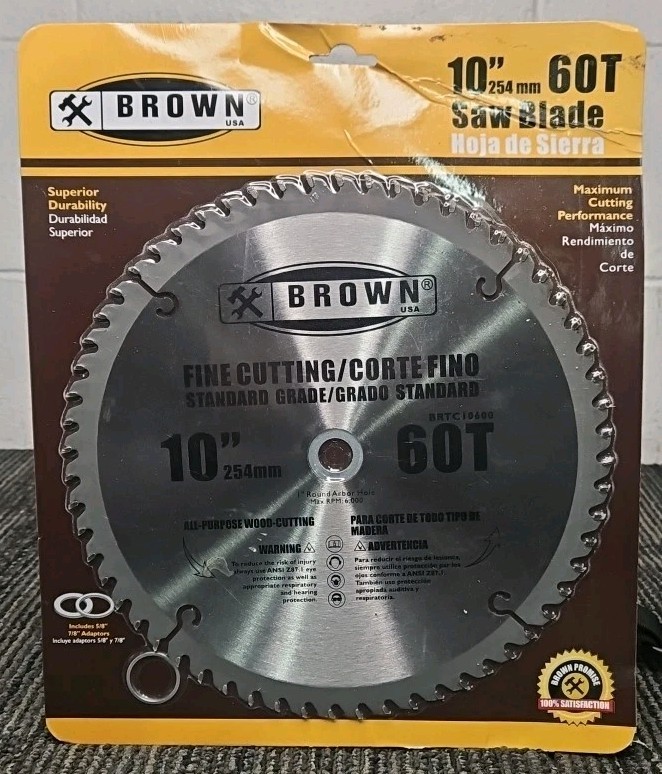 Brown USA BRTC10600 10" (254mm) 60T Saw Blade