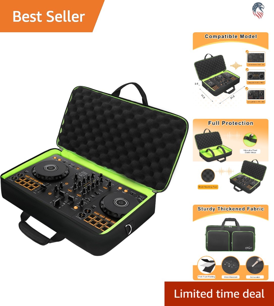 DJ Controller Case Compatible with DDJ DDJ 400 DJ Controller Bag Polyester