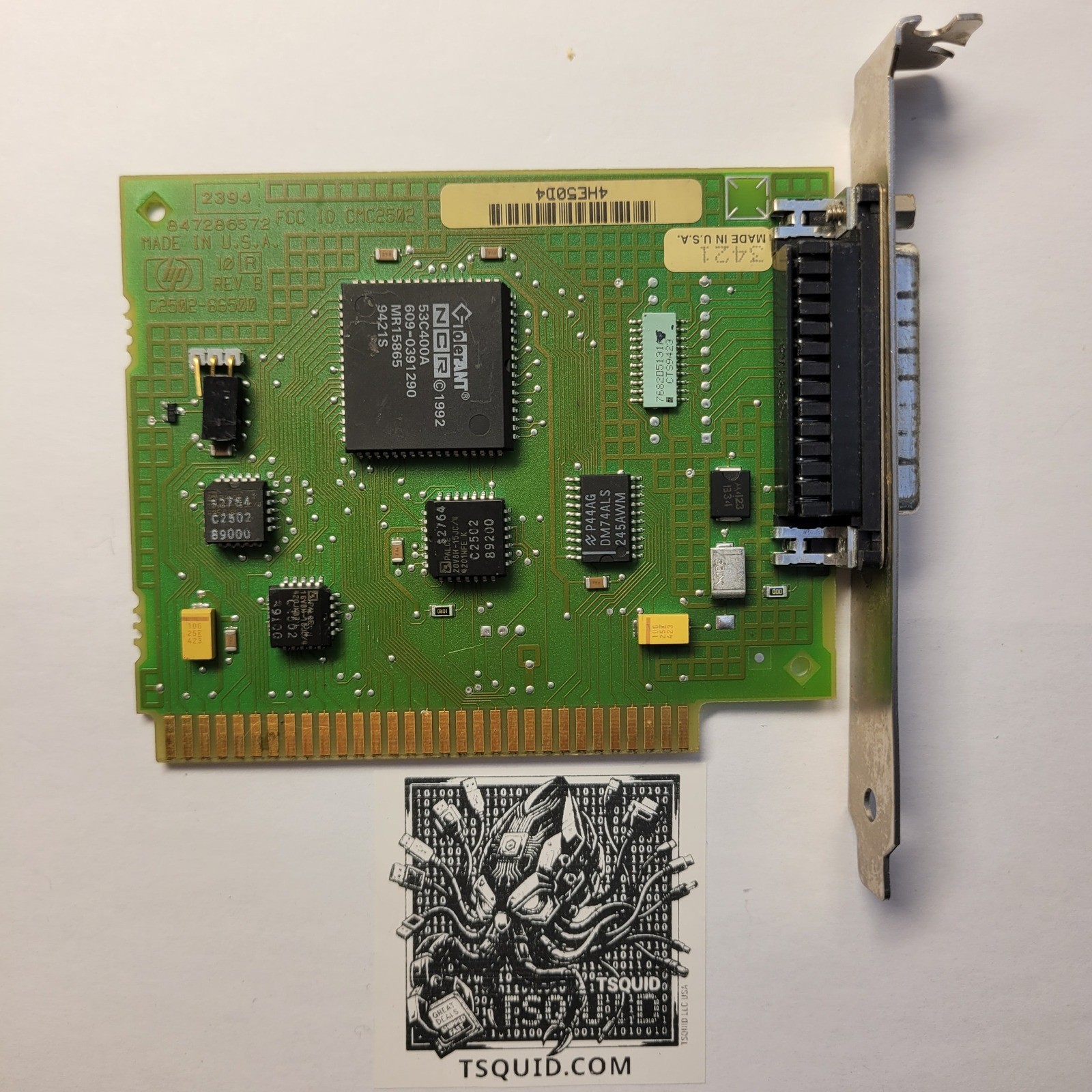 HP ScanJet Scanner Interface Card C2502-66500 ISA 8-bit NCR 53C400A DB25 SCSI