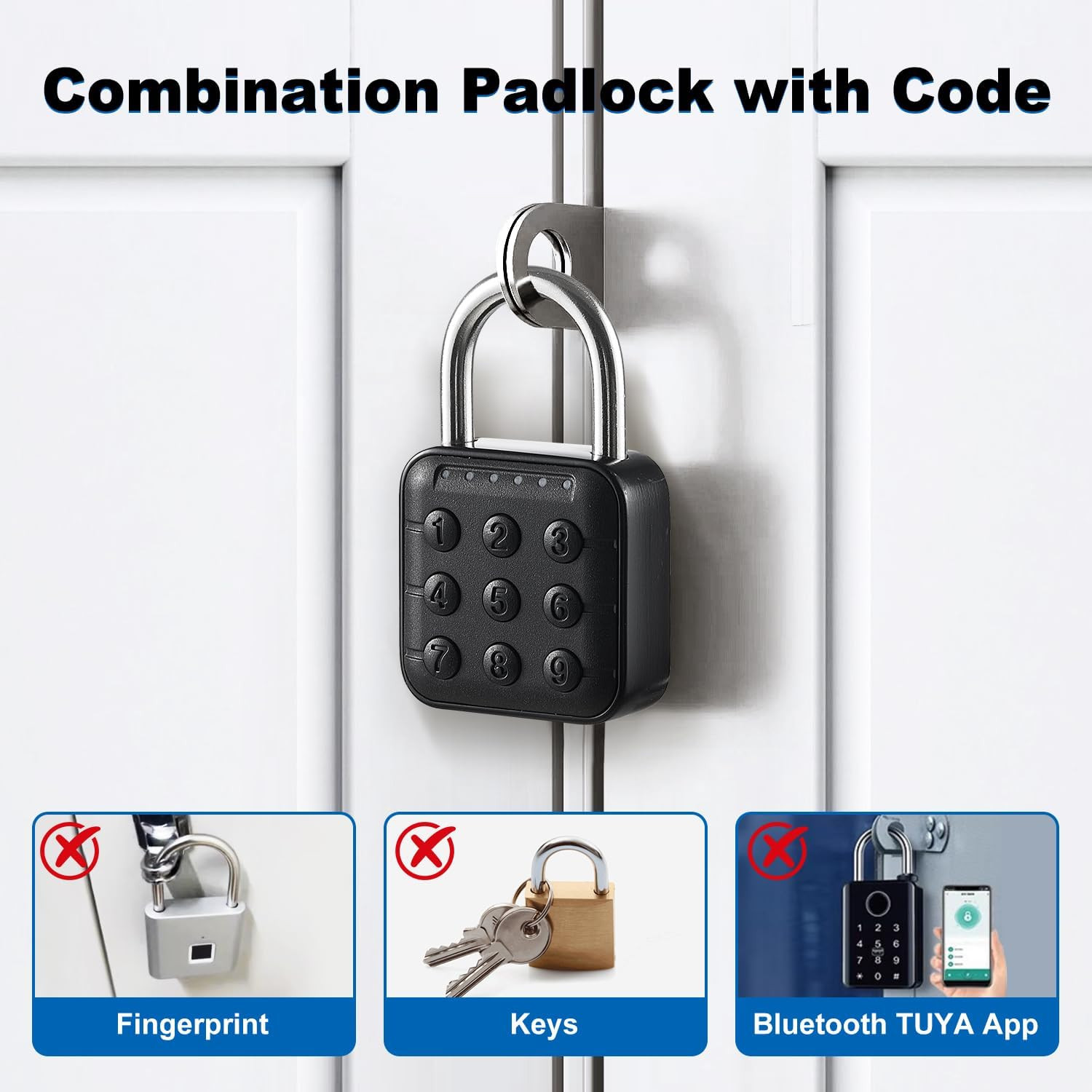 Combination Lock for Locker, Padlock with Code, Gym Locker Lock, High Security