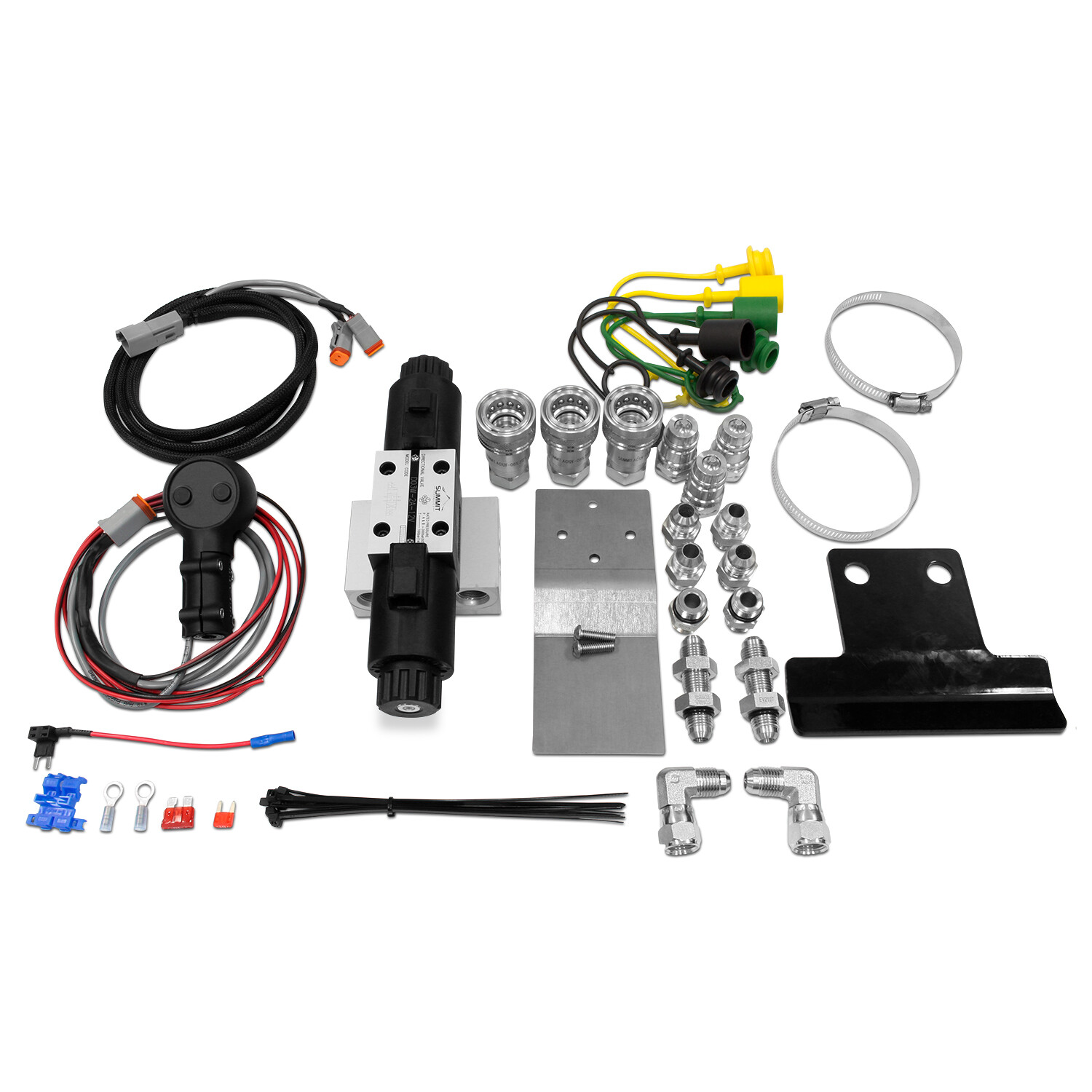 Universal Hydraulic Third Function Valve Kit w/ Joystick Handle, 15 GPM, 1/2" AG