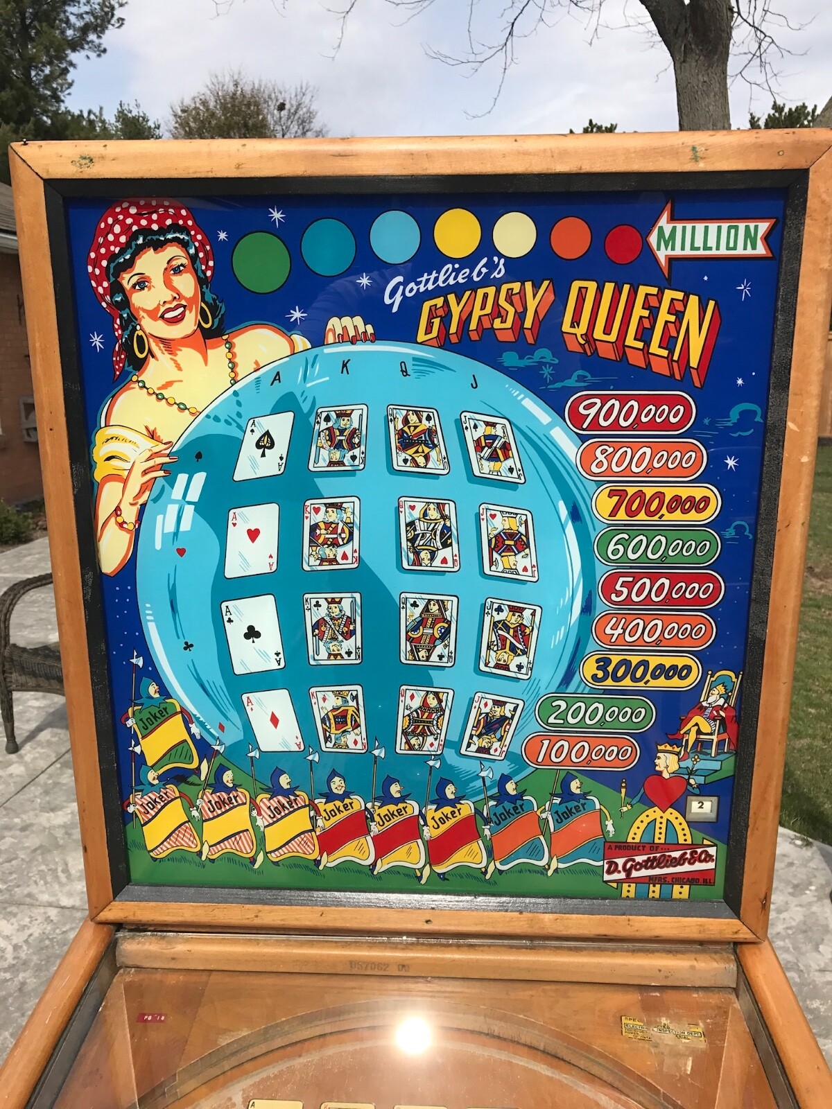 Gottlieb Gypsy Queen Pinball Machine