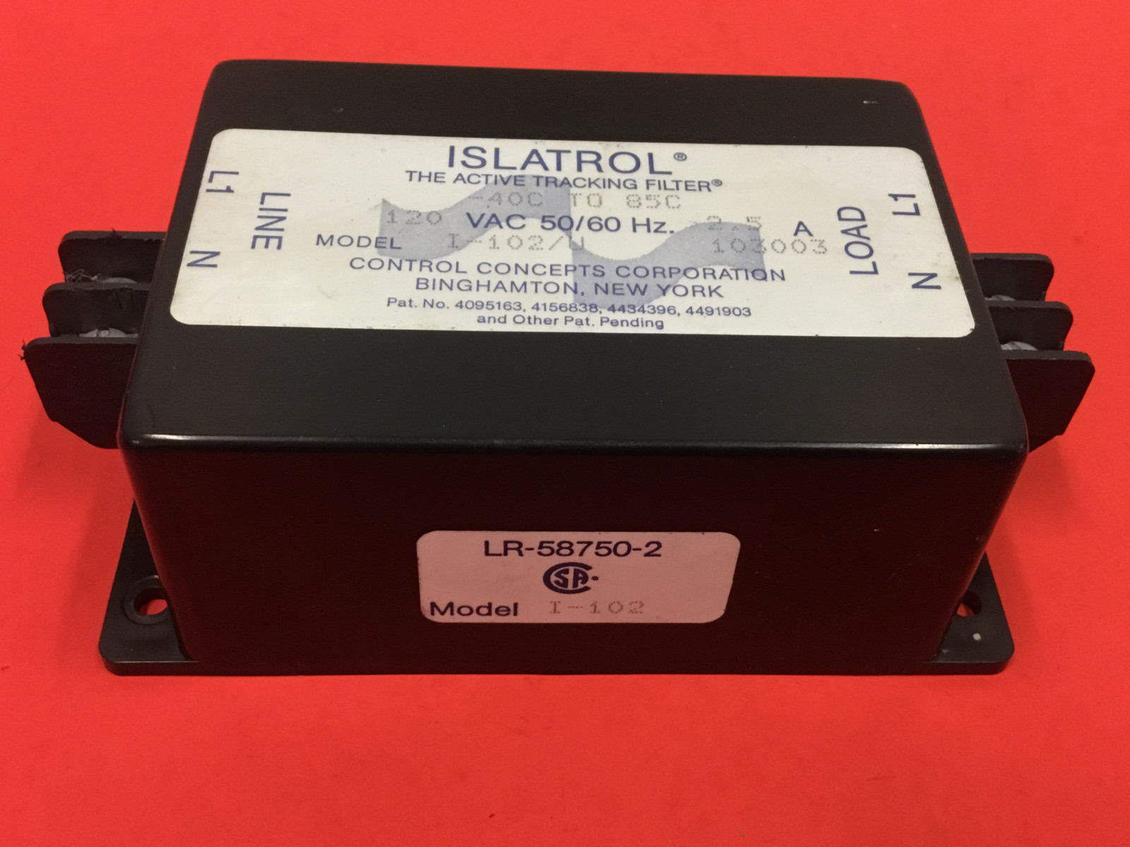 Islatrol - I-102/U - The Active Tracking Filter - 120VAC