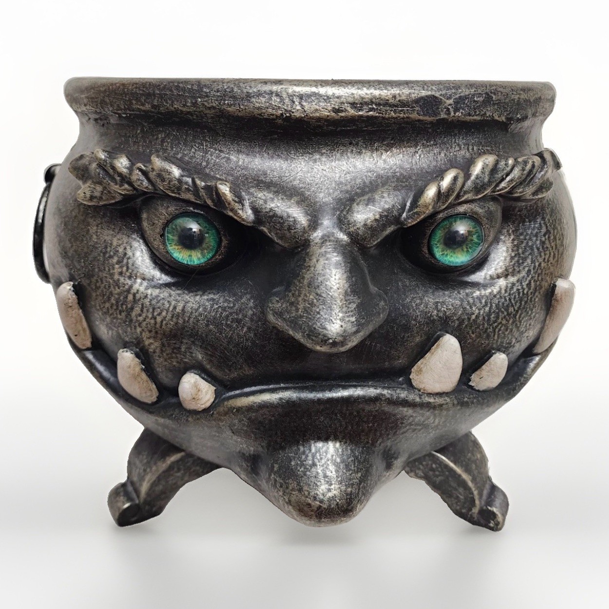 Goblin Cauldron Halloween Prop Vessel Indoor Outdoor Spooky Home Decor NEW 12x15