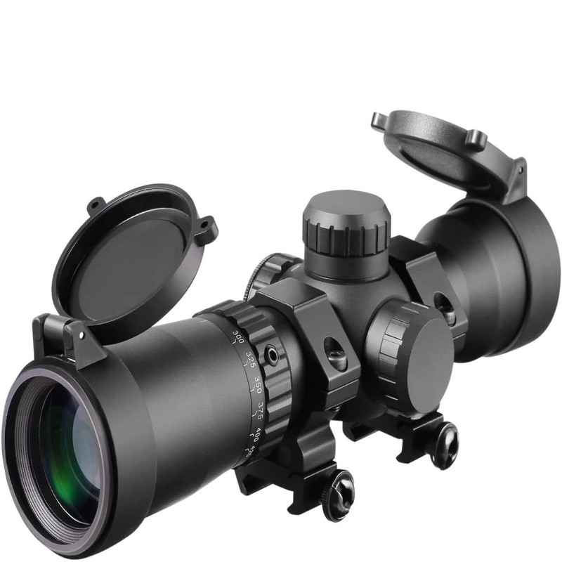 Ma3Ty 1.5-5X32 Crossbow Scope 20-100 Yd Ballistic Reticle 300-450 Fps Speed