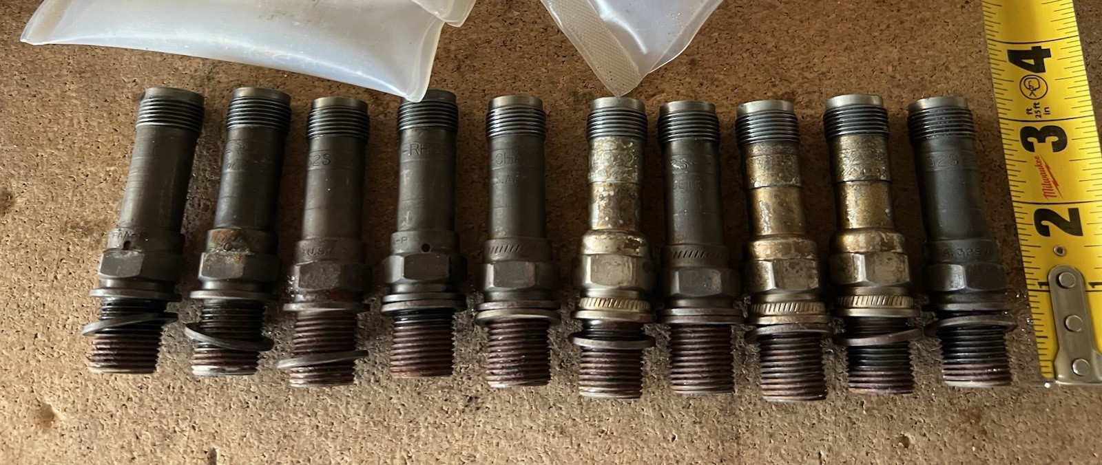 Lot of 10 Champion RHB32S Aircraft Spark Plugs Cores Aviation Magneto Lycoming