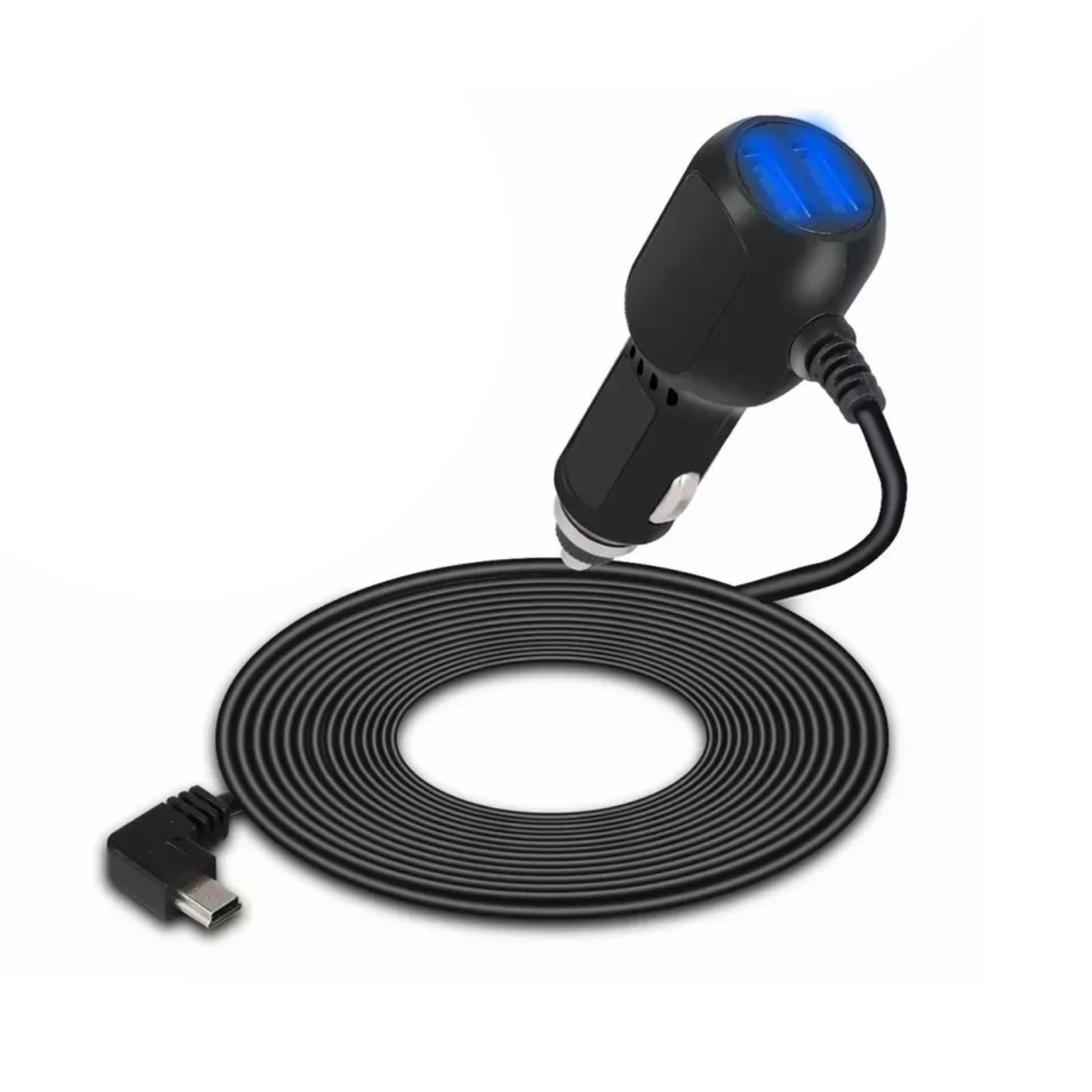 Plastic+Copper Car Charger Cable Power Cord Supply for DVR Camera GPS