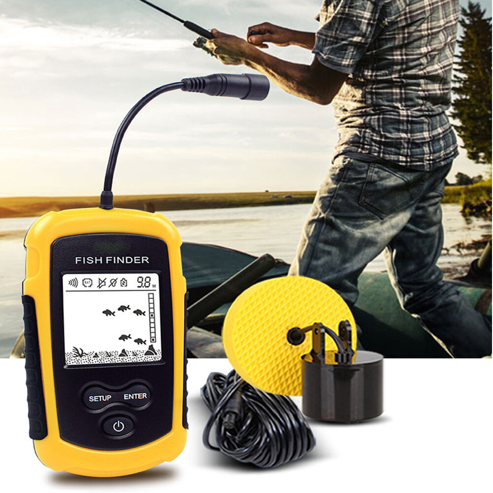 Fish Finders Depth Sonar Sensor Handheld Transducer Wired Ice Fishing Finders