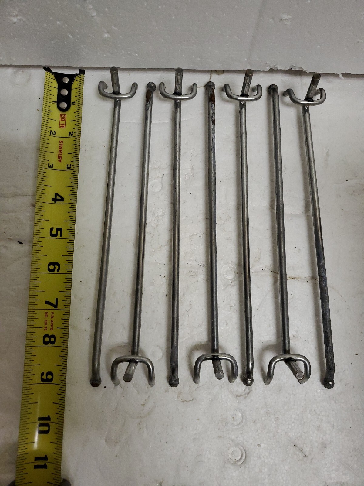 7 pieces 9 inch Peg Board Hooks tool Workshop Home storage Zinc plated