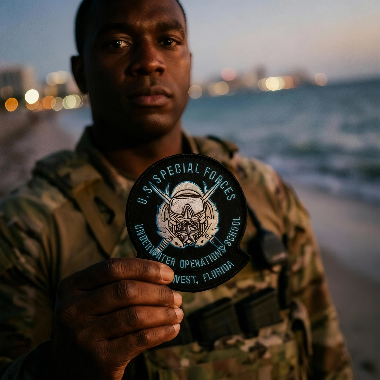 Special Forces Underwater Operations Patch (2025 Version) - 4" X 3 1/2" Wax Back