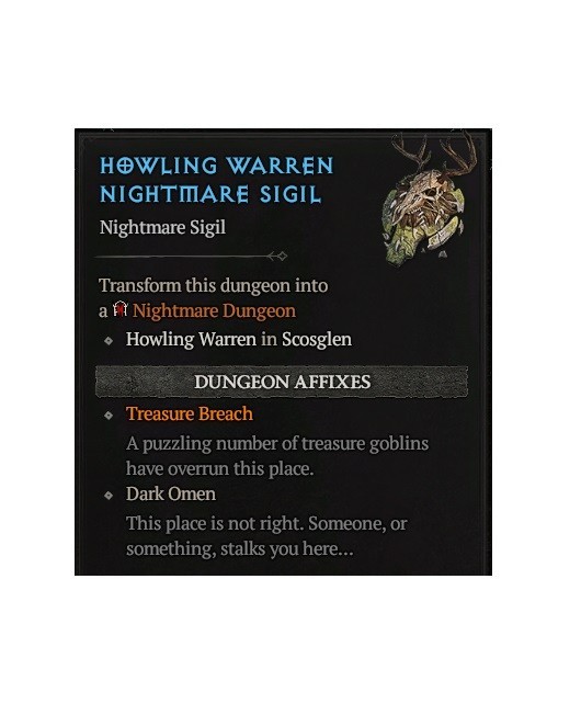 Diablo 4 Season 12 Treasure Breach Nightmare Sigil Dungeon Obducite Farm 1 slot