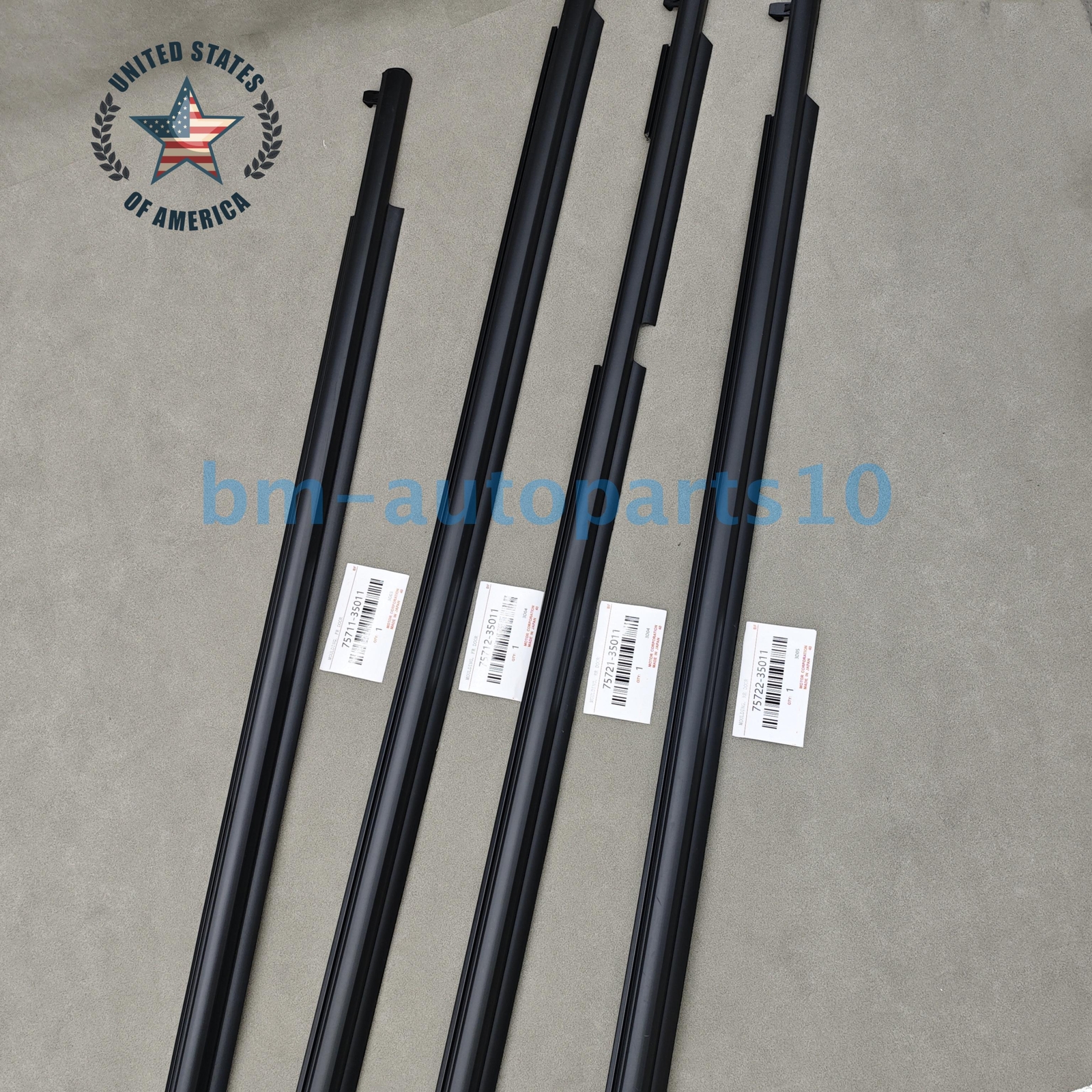 OEM 4PCS Window Weatherstrip Seal Belt Moulding For Toyota 4Runner 2010-21 New