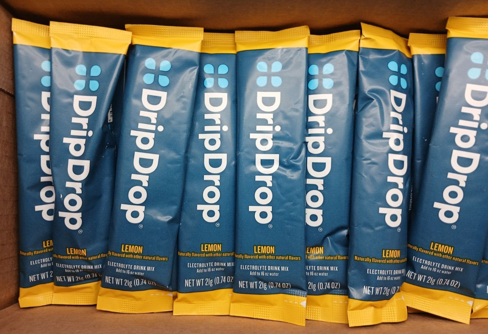 DripDrop Hydration - Lemon Electrolyte Drink Mix, 50 Pack | Fast & Refreshing