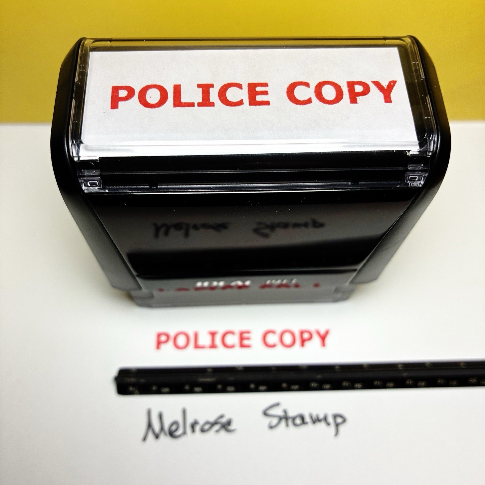 Police Copy Rubber Stamp Red Ink Self Inking Ideal 4913