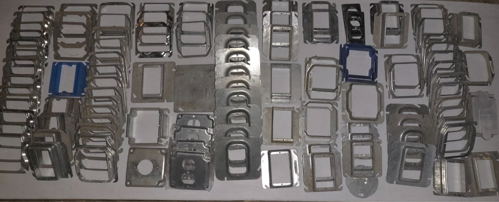 lot of 110 new electrical metal device cover plates