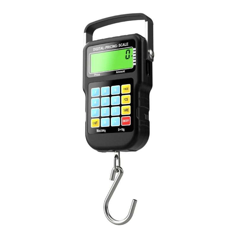 Digital Scale LCD Backlit Screen Electronic Fishing Scale 110lb Hanging Scale
