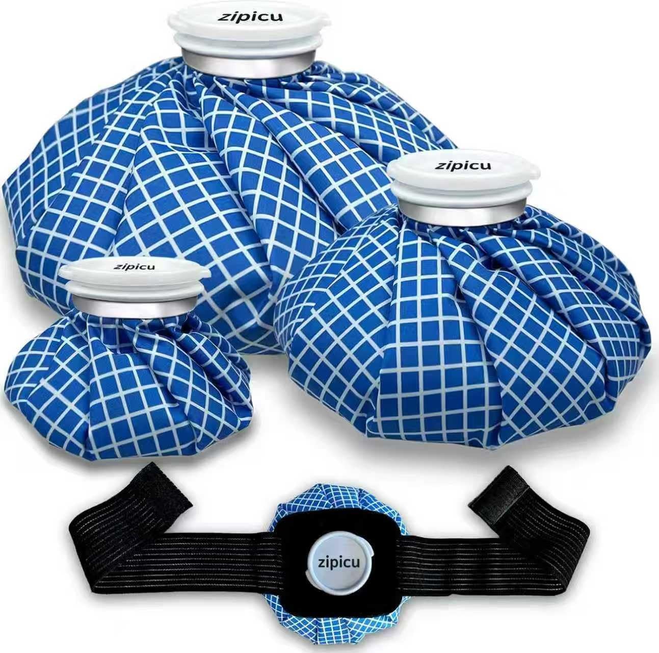 Ice Bags for Injuries, Classic NoLeak Elastic Breathable Ice Pack, Cold and H...