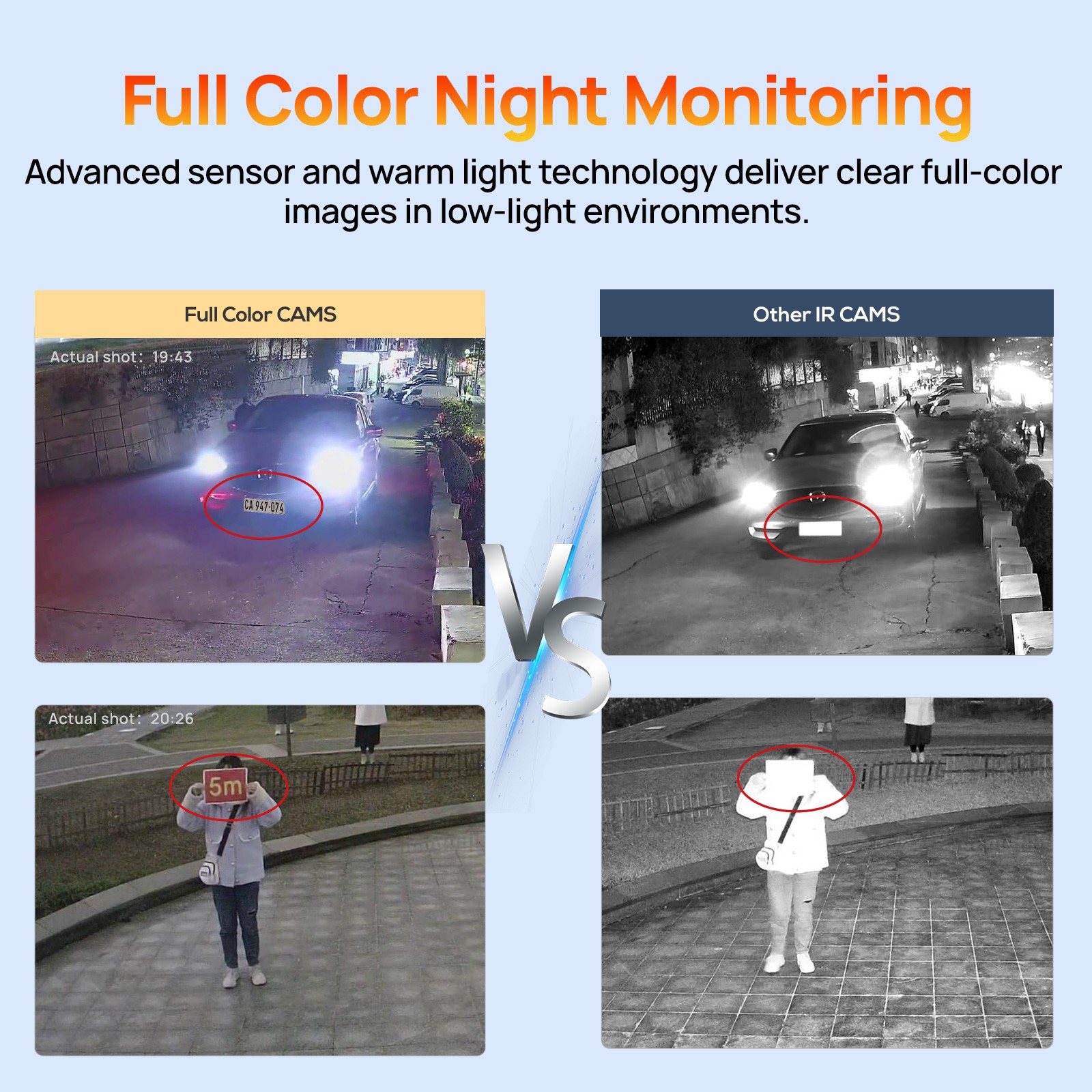 VIKYLIN 5MP Full Color POE Security Camera Built-in MIC Speaker Motion Detection