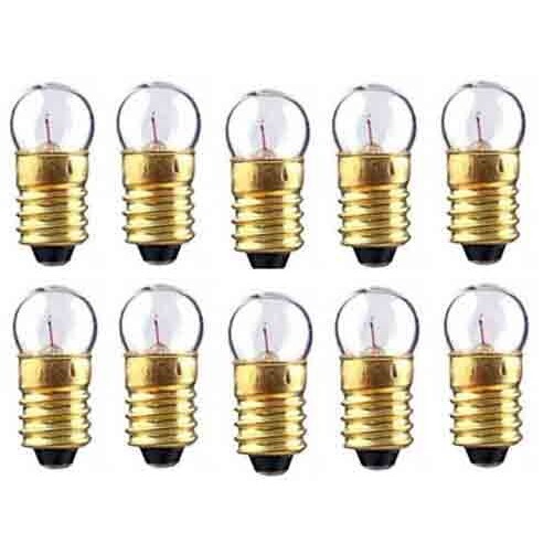 American Flyer (10) Ten 1447 Clear 18v BULBS S Gauge Scale Trains Parts Lamps