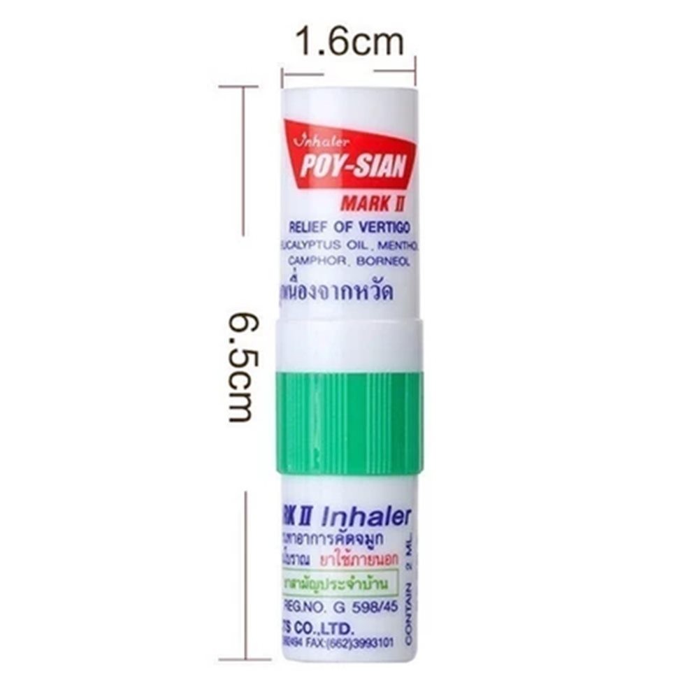 Poi Sian inhaler 60 pieces Thai herbal inhaler Natural herbs reduce dizzine Thai