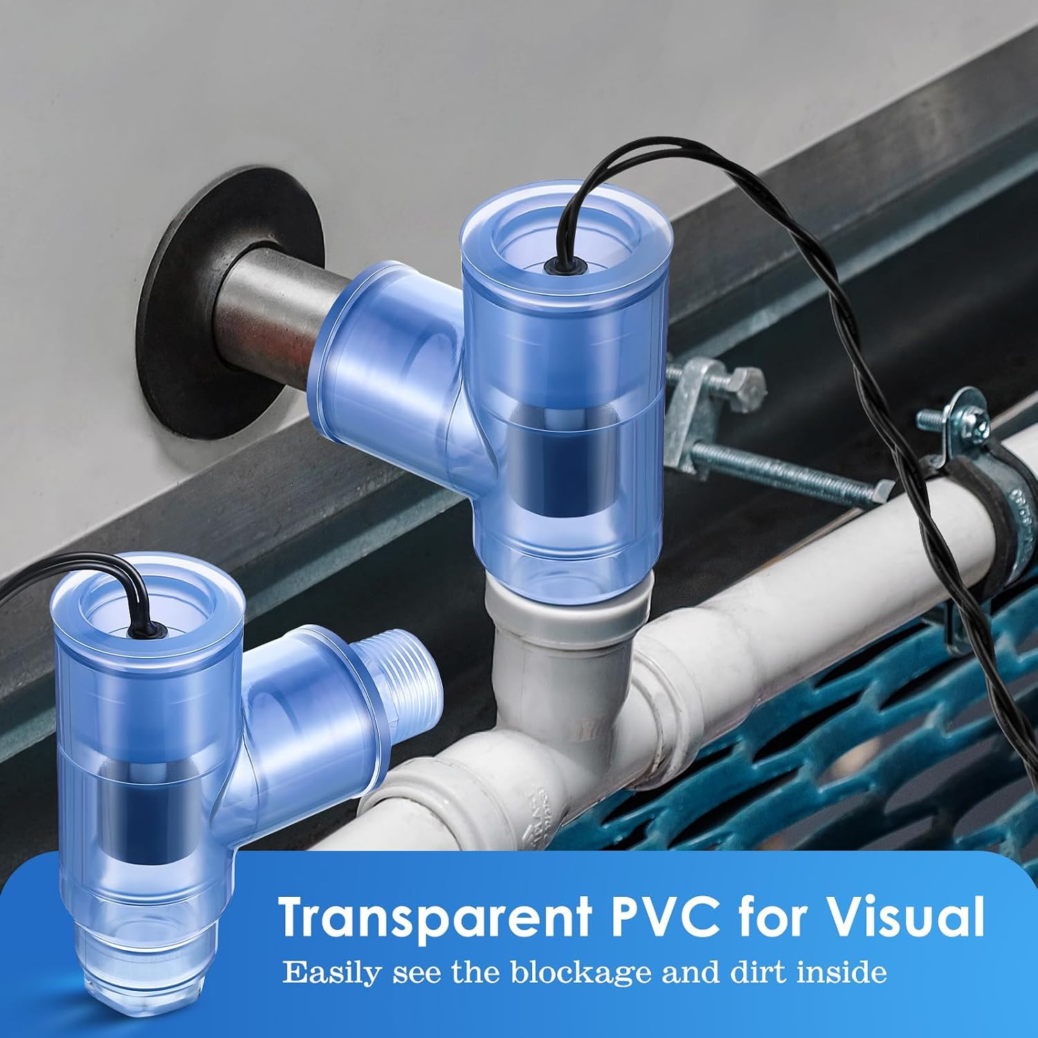 1 Pack Condensate Overflow Switch for HVAC (Transparent) | Float Switch with 3/4