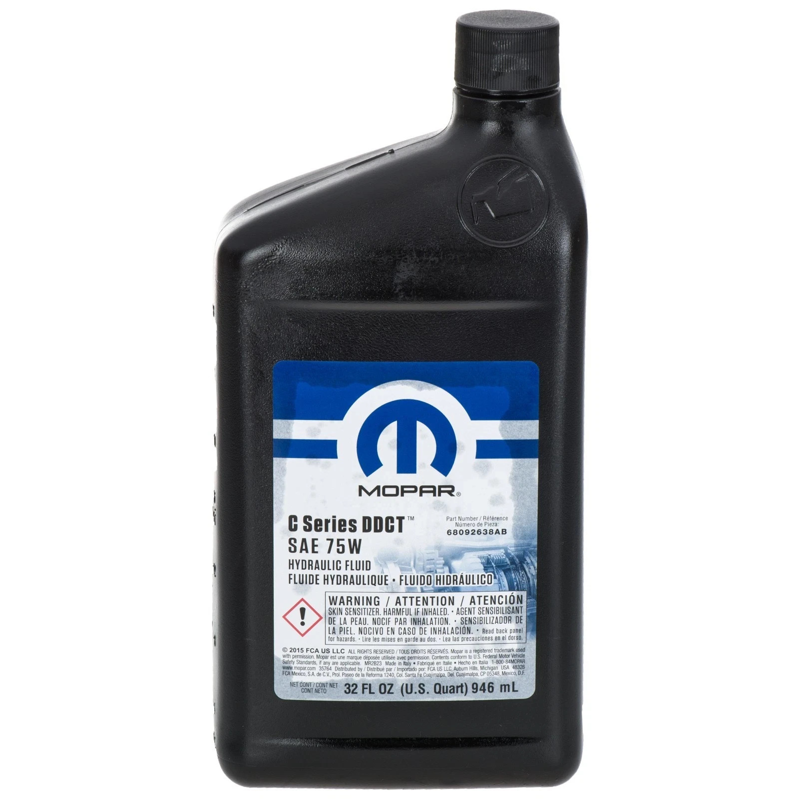 JEEP DODGE CHRYSLER RAM C SERIES DDCT SAE 75W HYDRAULIC FLUID 1-QUART MOPAR