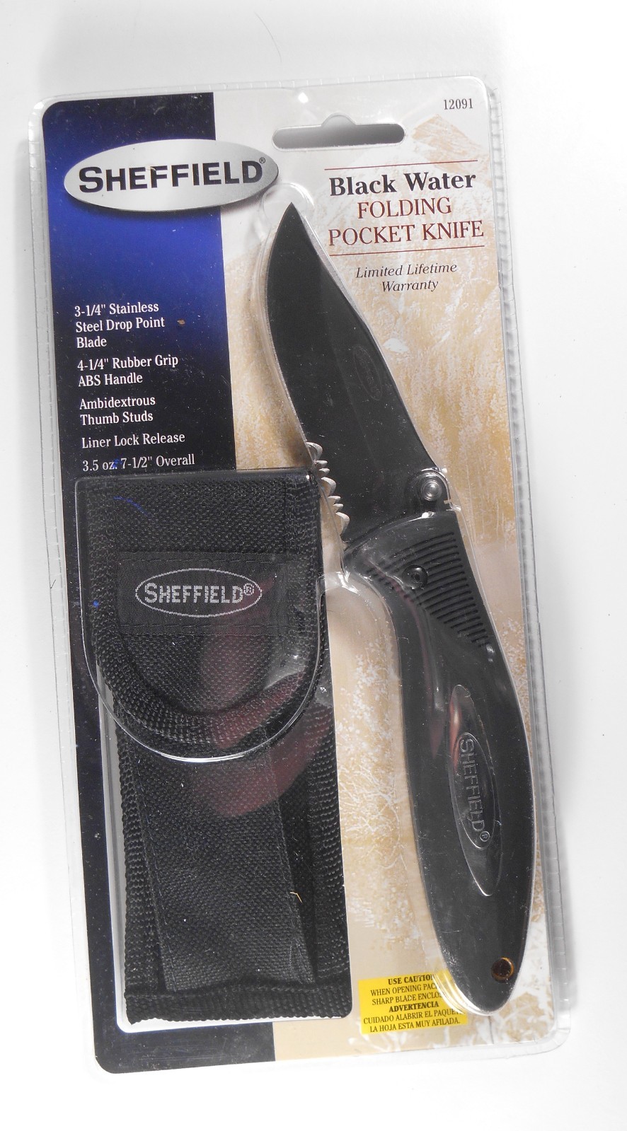 Pocket Knife Stainless 3 1/4-inch Folding blade, Sheffield, Blackwater
