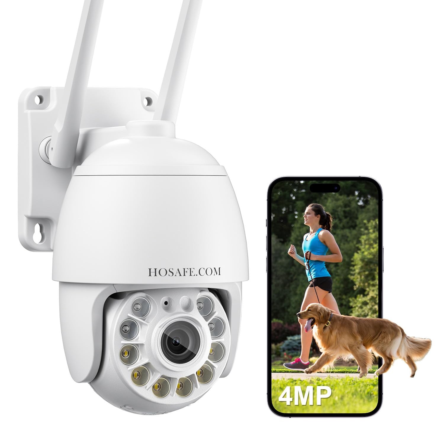 Plug-in Cameras for Home Security 4MP HD, Hosafe WiFi Security Cameras Wirele...