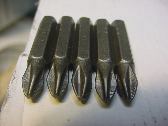 5x Zephyr ACR Phillips Insert Bit  2  1 1/2" 1/4" Hex Shank  D1222XX15RI USA