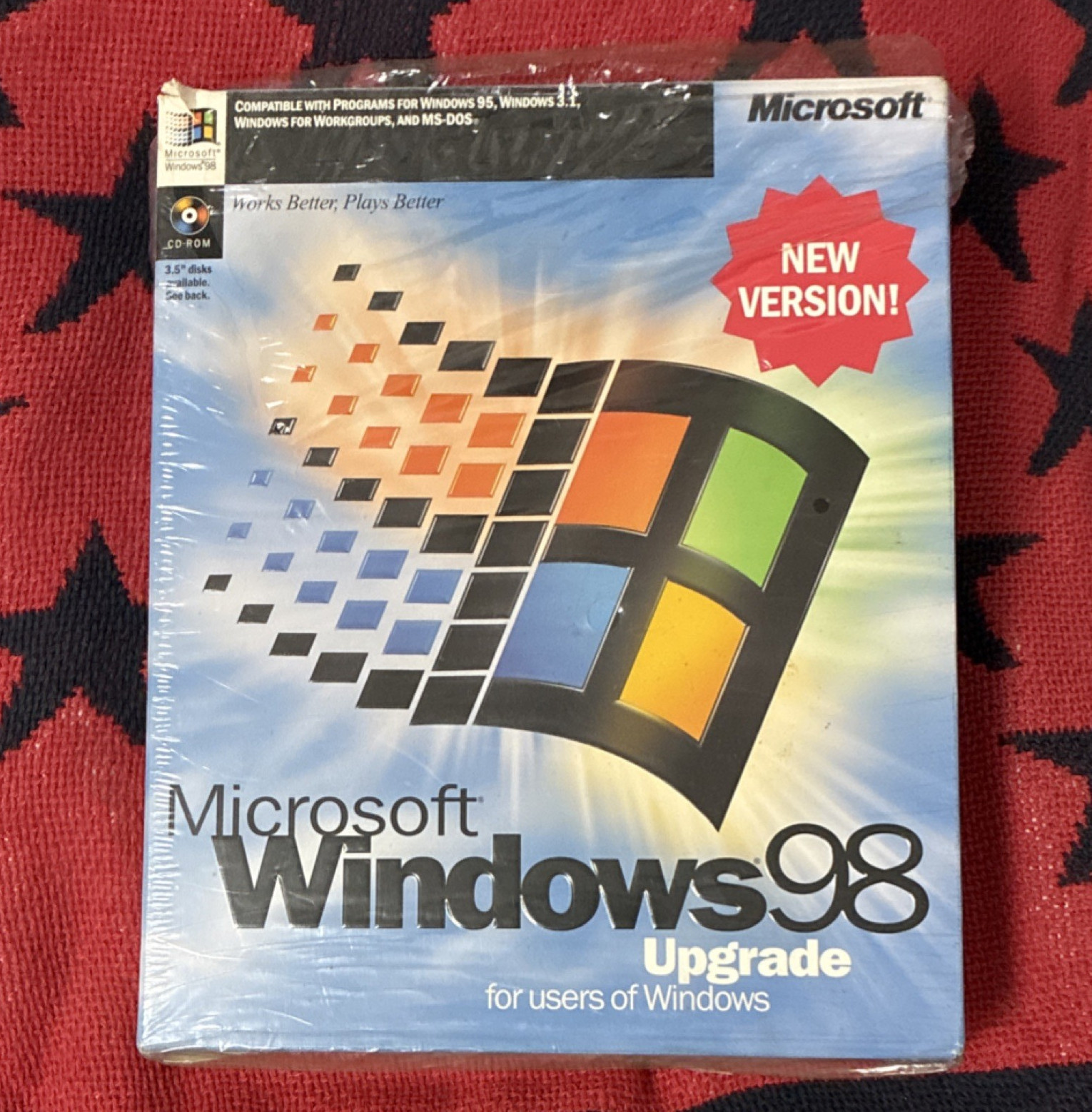 Microsoft Windows 98 Upgrade Operating System CD, English, 1 Device