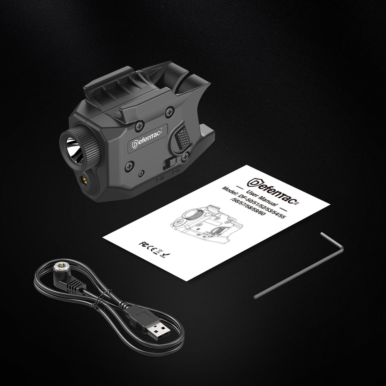600 Lumens Pistol Light Laser Combo Is Compatible with Hellcat 3 Inch Micro-Comp