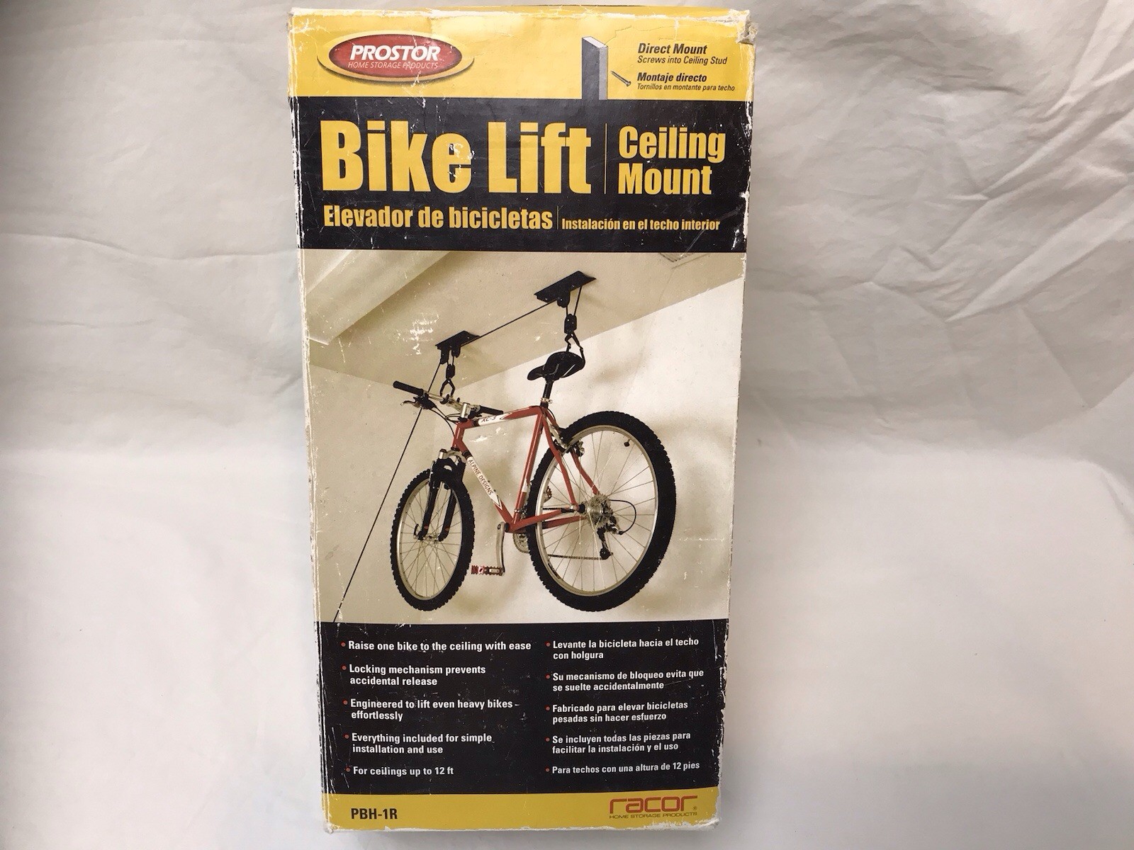 RACOR PRO Ceiling Mount Bike Lift Storage PBH-1R