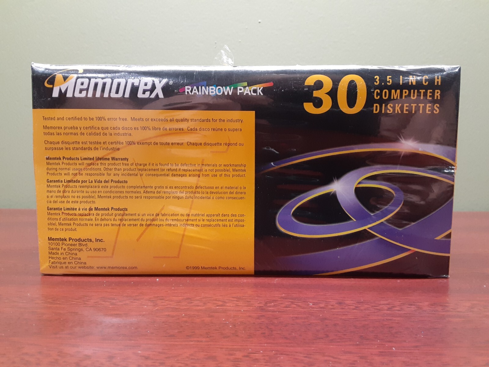 Memorex HD Rainbow Disks Diskettes 3.5" MAC Formatted 30 Pack Case Sealed
