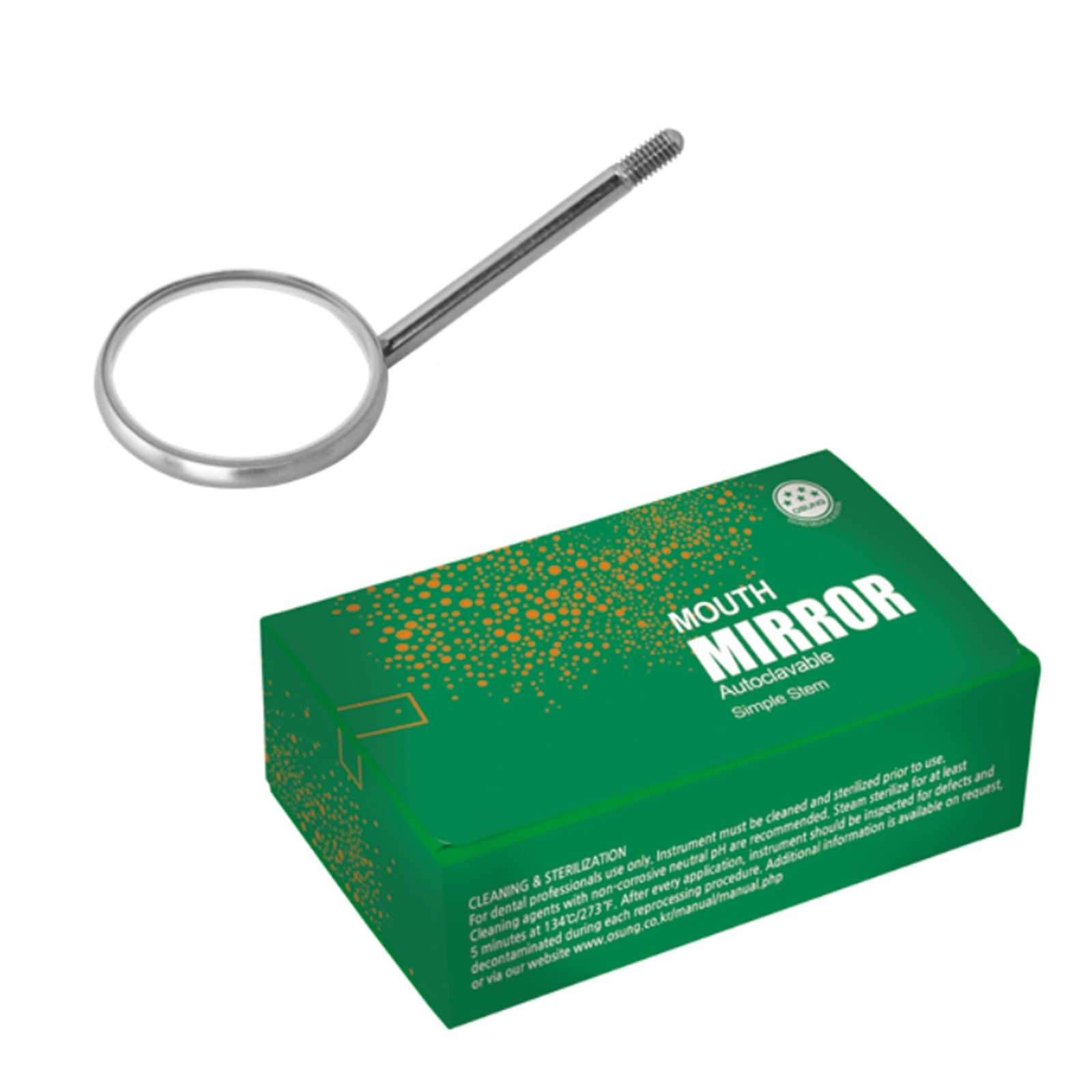 Dental Mouth Mirror #4 Simple Stem 12 pcs Premium Osung -DMSS4 (#39)