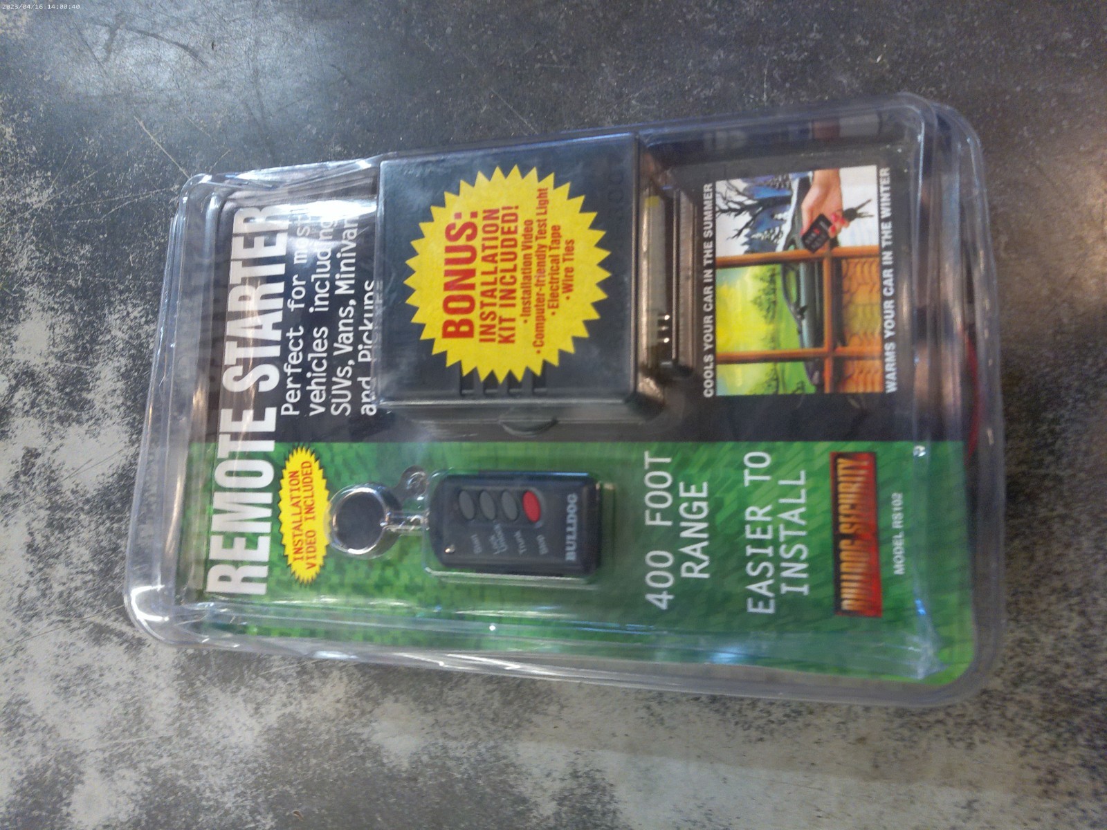 BULLDOG SECURITY Auto Remote Starter Keyless Entry & Trunk Release RS102 New