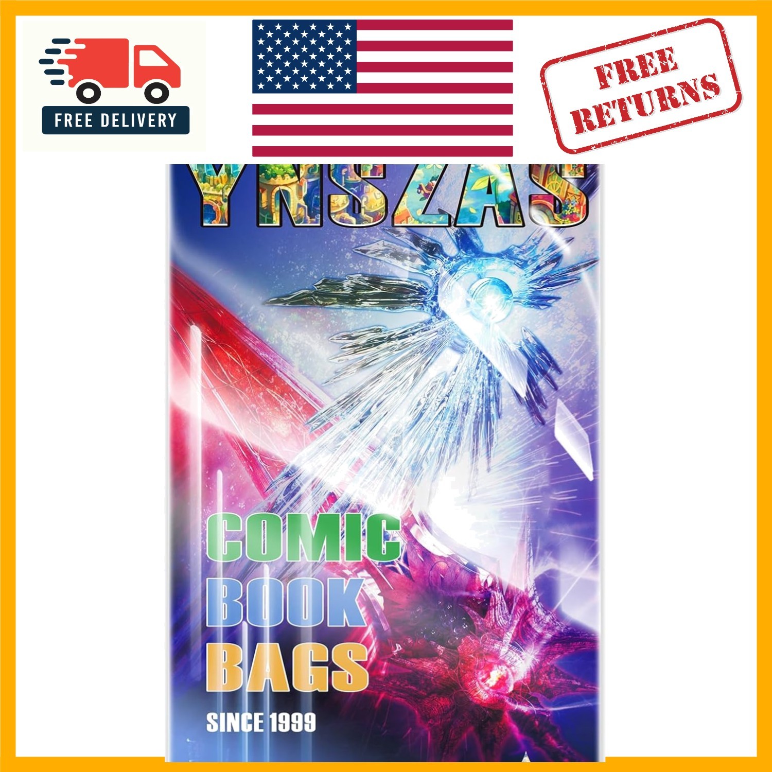 100 Count Resealable Crystal Clear Comic Book Sleeves - Acid-Free Protection