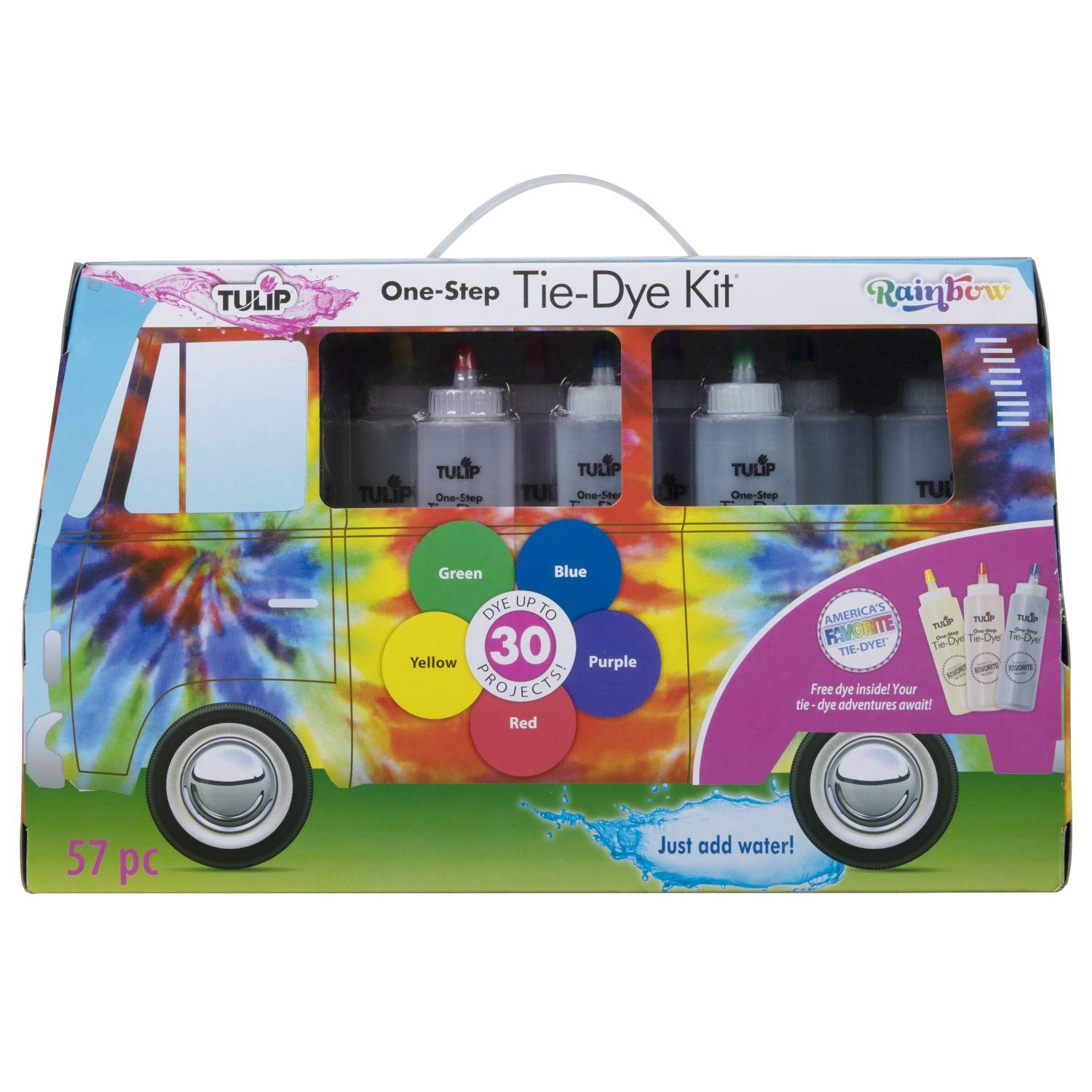 Tulip One-Step Tie-Dye kit Road Trip Bus Kit Rainbow